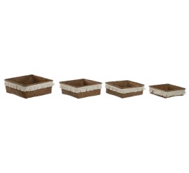 CESTA SET 4 FIBRA 26X26X10 DECAPE NATURAL