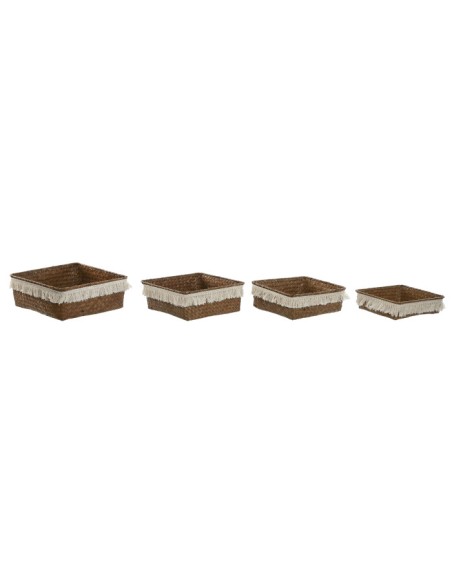 CESTA SET 4 FIBRA 26X26X10 DECAPE NATURAL