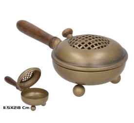 QUEMADOR DE LATON C/MANGO 11,5X28CM