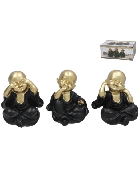 FIGURA MONJE CHARUN 3 SURT 10H CM RESINA