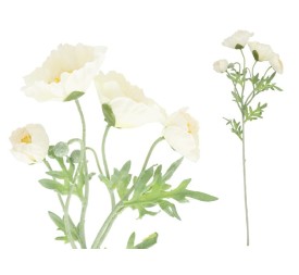 VARA AMAPOLAS X 4 - 62 CM (BLANCO)