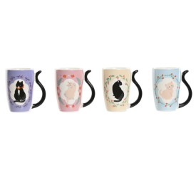 MUG PORCELANA NEW BONE 11X8X12 380ML GATOS 4 SURT.