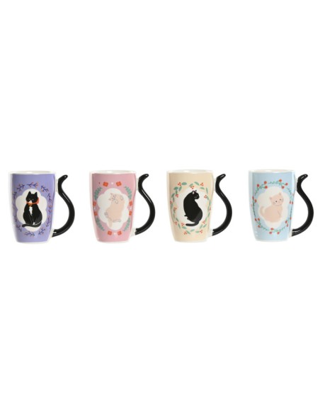 MUG PORCELANA NEW BONE 11X8X12 380ML GATOS 4 SURT.