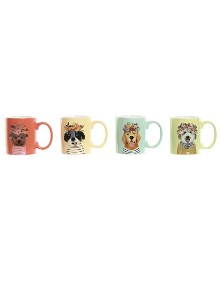 MUG PORCELANA 12X8X9,5 360ML PERROS 4 SURT.
