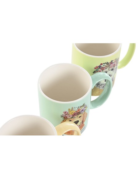 MUG PORCELANA 12X8X9,5 360ML PERROS 4 SURT.