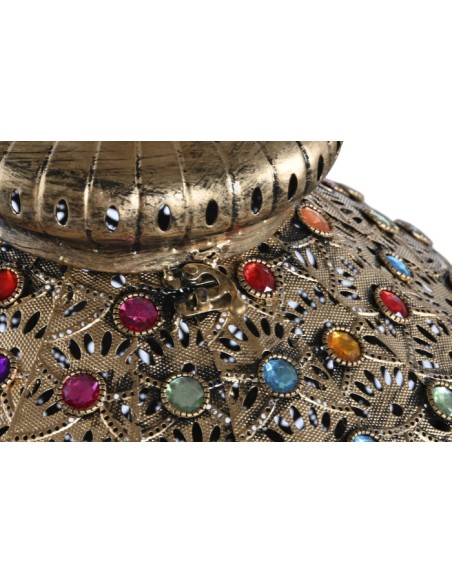 LAMPARA SOBREMESA METAL ACRILICO 36X36X95 DORADO