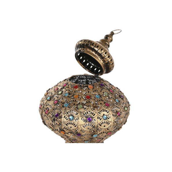 LAMPARA SOBREMESA METAL ACRILICO 36X36X95 DORADO