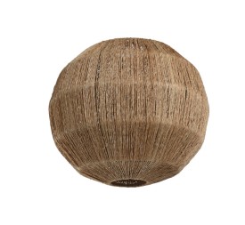 PANTALLA YUTE METAL 40X40X37,5 NATURAL