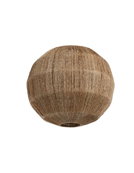 PANTALLA YUTE METAL 40X40X37,5 NATURAL