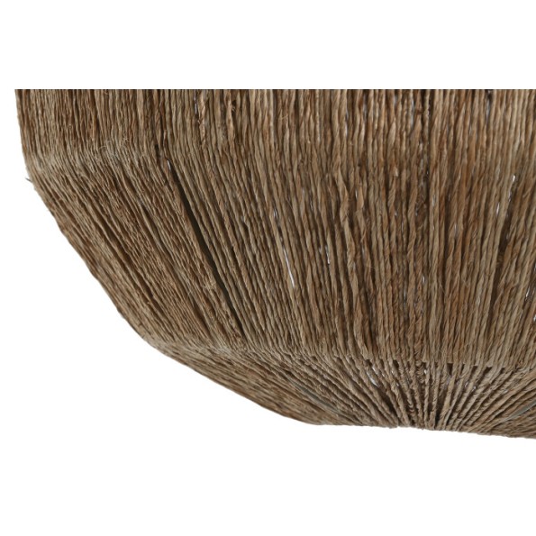 PANTALLA YUTE METAL 40X40X37,5 NATURAL