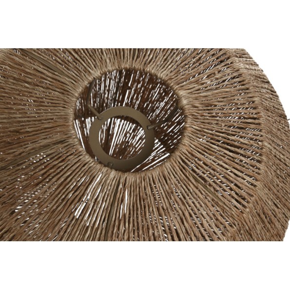 PANTALLA YUTE METAL 40X40X37,5 NATURAL