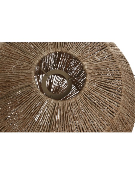 PANTALLA YUTE METAL 40X40X37,5 NATURAL