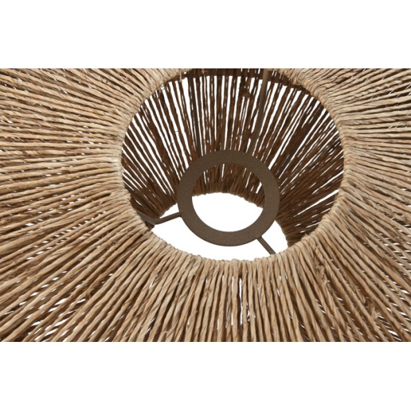 PANTALLA YUTE METAL 51X51X20 NATURAL