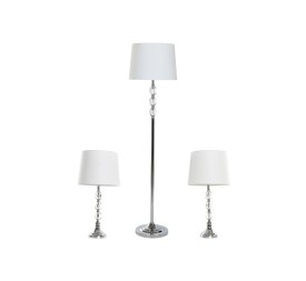 LAMPARA PIE SET 3 CRISTAL 35X35X150 CON 2 DE SOBRE