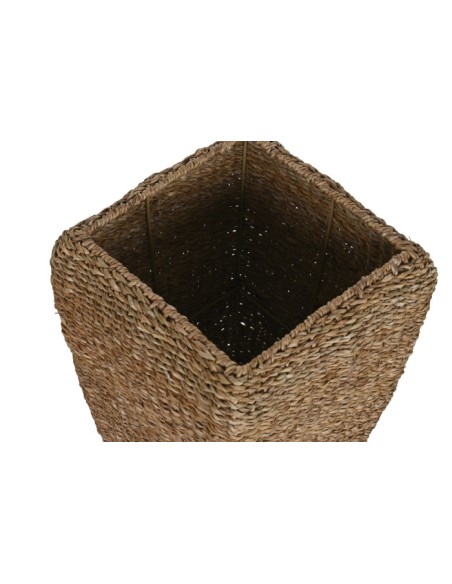 MACETERO SET 3 SEAGRASS METAL 40X40X70 NATURAL