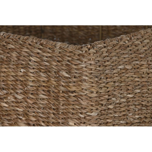 MACETERO SET 3 SEAGRASS METAL 40X40X70 NATURAL