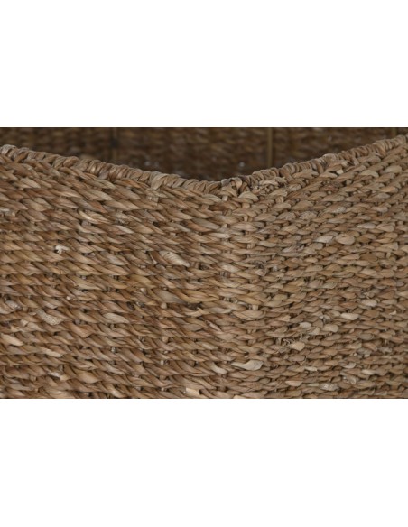 MACETERO SET 3 SEAGRASS METAL 40X40X70 NATURAL