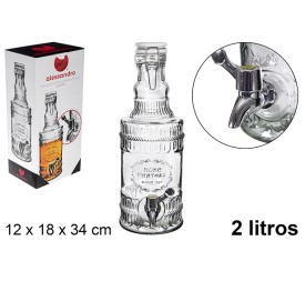 BOTELLA CRISTAL TAPON GASEOSA CN GRIFO LAUREL 2L