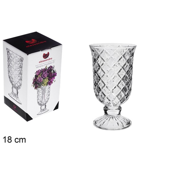 JARRÓN CRISTAL VERONA MODELO D 18 CM