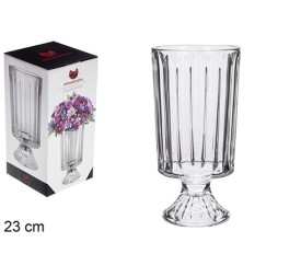 FLORERO CRISTAL AQUAMARINE 23CM