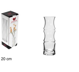 FLORERO CRISTAL FORMA BAMBU 20 CM