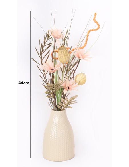 JARRON FLOR MUM MIX 3COLORES 44CM - (6)