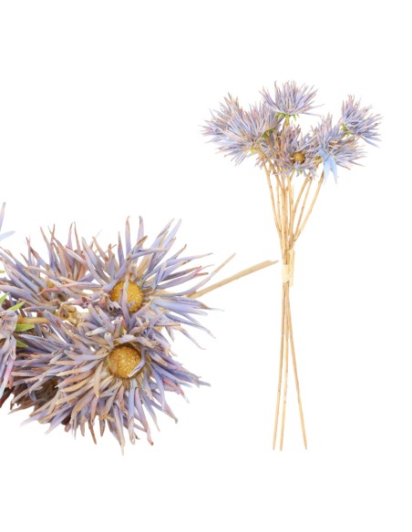 RAMO FLORES AZULES 3 RAMAS 30CM