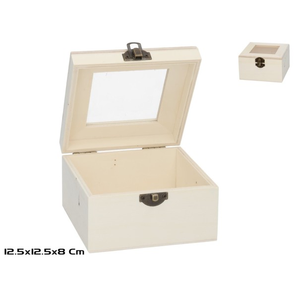 CAJA C/TAPA ERIK 12.5X12.5CM NATURE