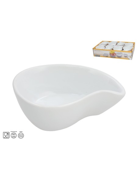 SALSERA APERITIVO GRES LUNA GOTA 11,5X8,8X4,4CM BL