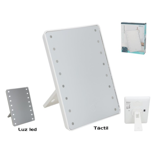 ESPEJO BAR LED CON SOPORTE 17X4,5X23CM