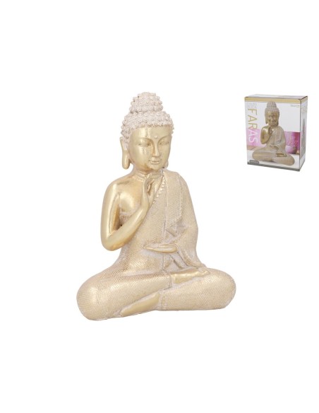 FIGURA BUDA FARAS 19,5X9X25,5 CM RESINA