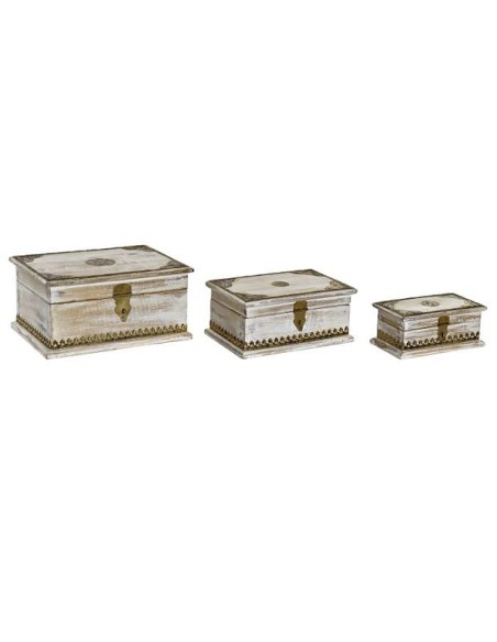 CAJA SET 3 MANGO LATON 28X20X14 DECAPE BLANCO