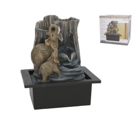 FUENTE ELEFANTES CHANAKIA LED 21X17,5X25 CM