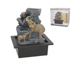 FUENTE ELEFANTES AYAAN LED 21X17,5X24 CM