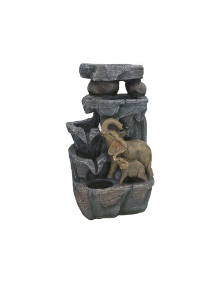 FUENTE ELEFANTES NAYAN LED 26X20X45 CM