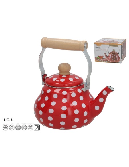 TETERA ESMALTADA LUNARES 1,5L