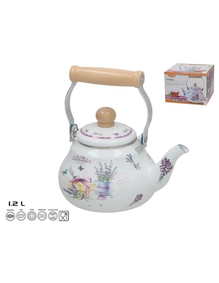 TETERA ESMALTADA LAVANDA 1,2L