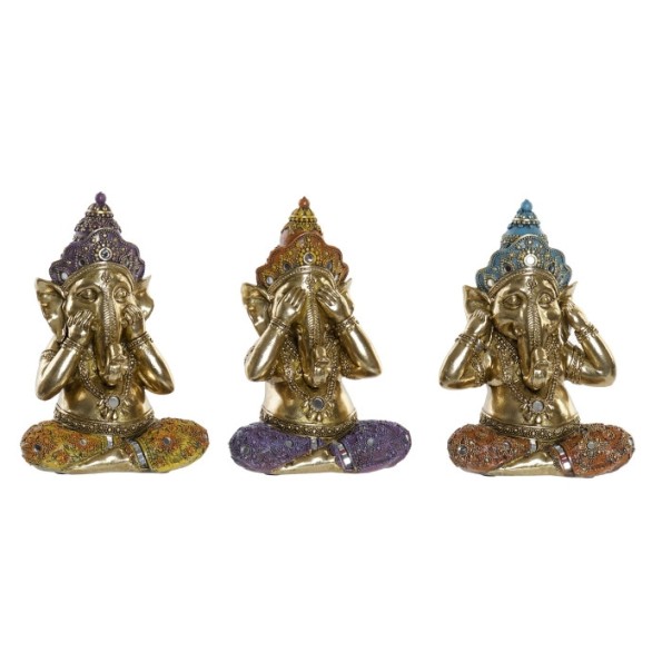 FIGURA RESINA 15X10X22 GANESHA 3 SURT.