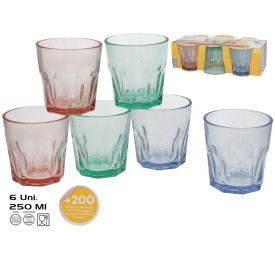 SET 6 VASOS EVEREST 250 ML COLOR