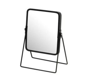ESPEJO DOBLE 2 AUMENTOS METAL NEGRO 16 X 7,50 X 23 CM