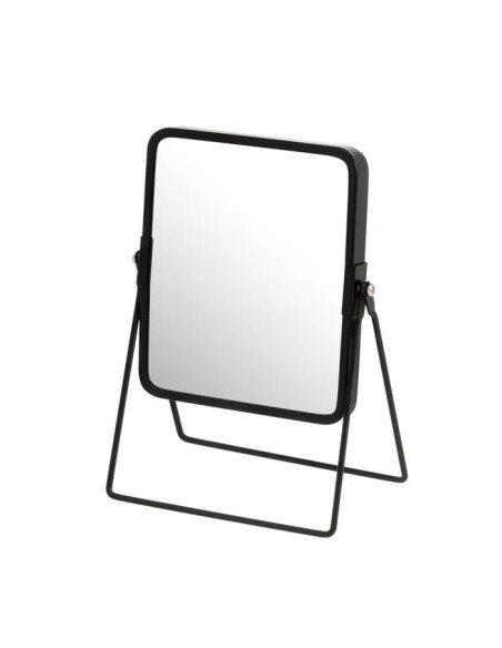 ESPEJO DOBLE 2 AUMENTOS METAL NEGRO 16 X 7,50 X 23 CM