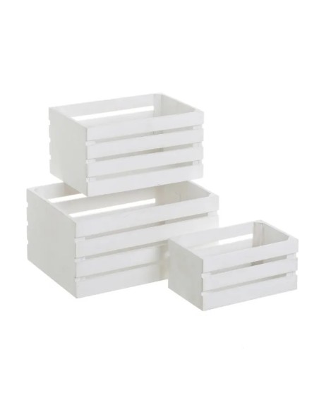 S/3 CAJA CONTRACHAPADO BLANCO 31 X 23 X 15 CM