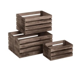 S/3 CAJA CONTRACHAPADO MARRÓN 31 X 23 X 15 CM