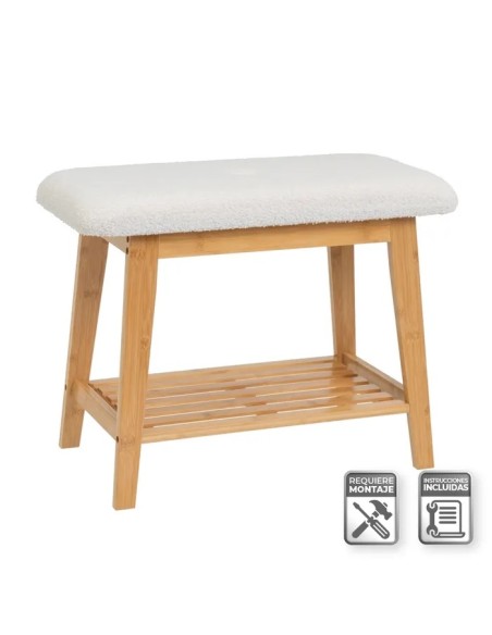 BANQUETA BAMBÚ 60 X 30 X 45 CM