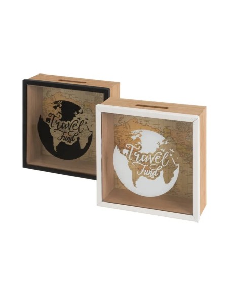 HUCHA 2/C MDF-CRISTAL 18 X 7 X 18 CM