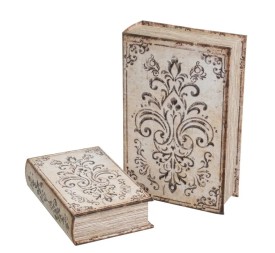 S/2 LIBRO PU-MDF 18 X 7 X 27 CM
