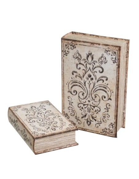 S/2 LIBRO PU-MDF 18 X 7 X 27 CM