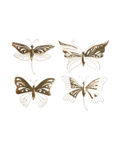 DECORACION PARED METAL 43X2X33 MARIPOSA 4 SURT.