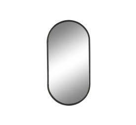 ESPEJO HIERRO CRISTAL 35X1X70 OVAL NEGRO
