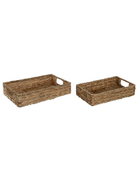 BANDEJA SET 2 FIBRA METAL 40X26X9 NATURAL